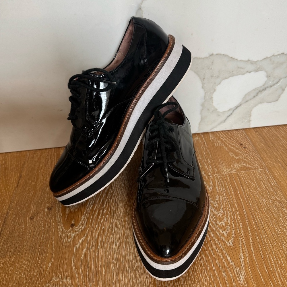 Atlantic-Pacific Black Platform Oxfords